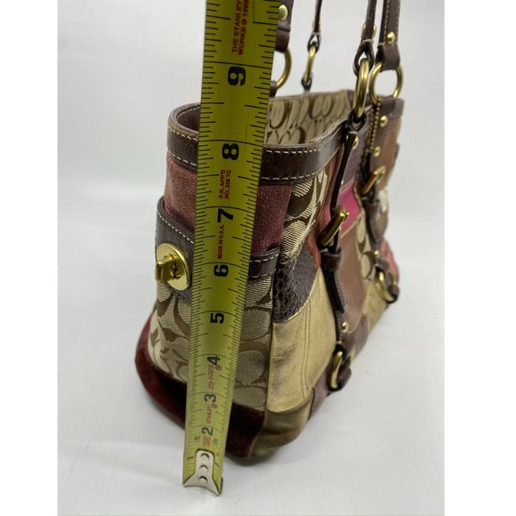 COACH Medium Size Patchwork Multi-Color Tote Bag - Picture 8 of 10